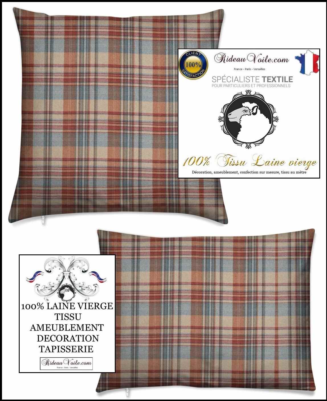 tissu laine vierge mètre, tissu tapisserie mètre écossais carreaux, rideau laine, rideau tartan, 