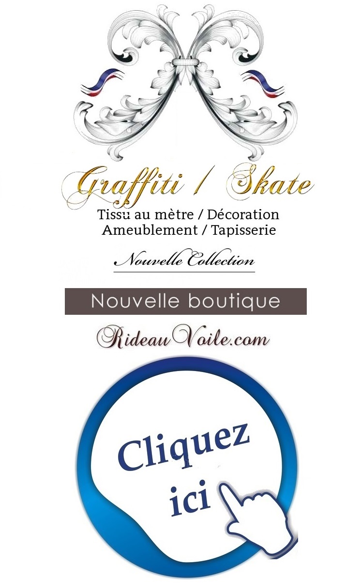 Le Beau Tissu De La Tapisserie Texte Tissu Graffiti/Skate